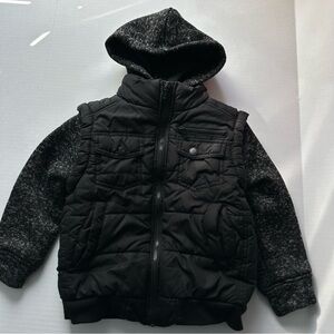 Distortion Boys Black Zip-Up Hoodie Jacket Size 5-6